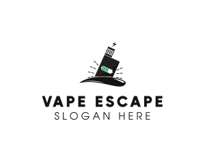 Electric Vape Charging Battery logo design