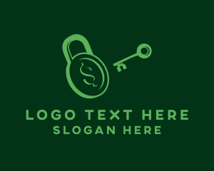 Padlock Key Dollar logo