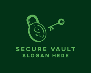 Padlock Key Dollar logo