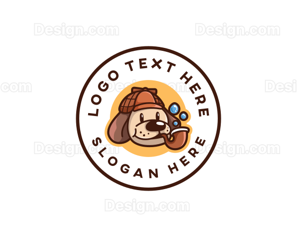 Detective Pet Dog Logo