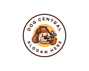 Detective Pet Dog logo design