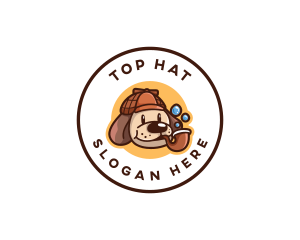 Detective Pet Dog logo design