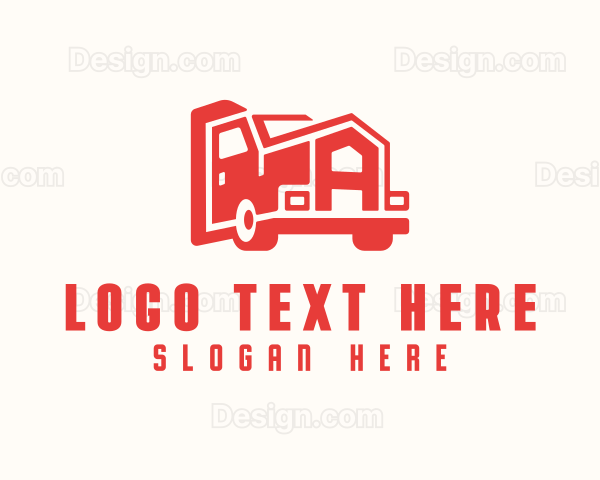 Truck Transport Letter A Logo