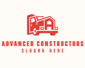 Truck Transport Letter A logo design