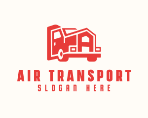 Truck Transport Letter A logo design