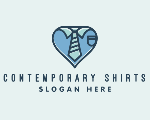 Modern Heart Shirt Tie logo design