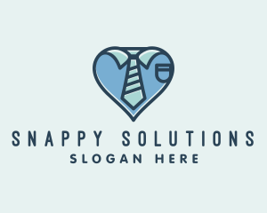 Modern Heart Shirt Tie logo design