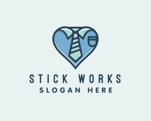 Modern Heart Shirt Tie logo design