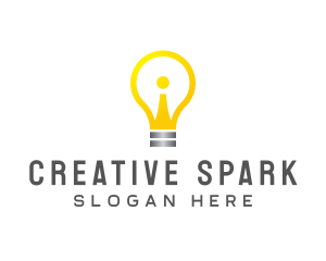 Idea Bulb Letter I logo