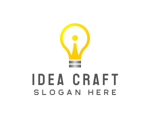 Idea Bulb Letter I logo design