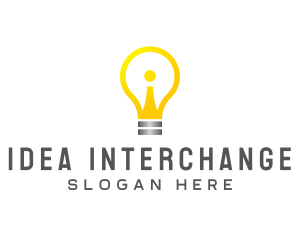 Idea Bulb Letter I logo design