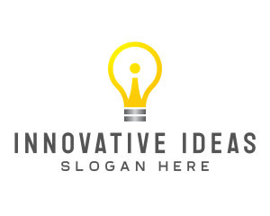 Idea Bulb Letter I logo