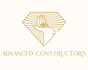 Gold Clairvoyant Eye logo design