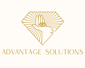 Gold Clairvoyant Eye logo design