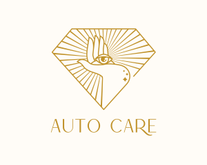 Gold Clairvoyant Eye logo design