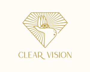 Gold Clairvoyant Eye logo design