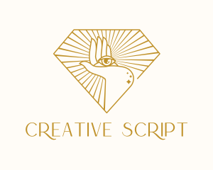 Gold Clairvoyant Eye logo design