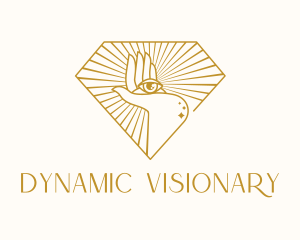 Gold Clairvoyant Eye logo design