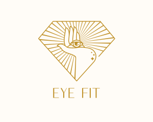 Gold Clairvoyant Eye logo design