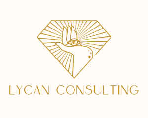 Gold Clairvoyant Eye logo design