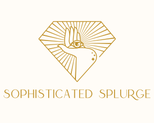 Gold Clairvoyant Eye logo design