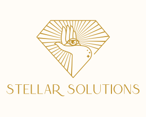 Gold Clairvoyant Eye logo design