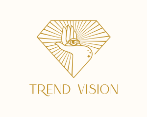 Gold Clairvoyant Eye logo design