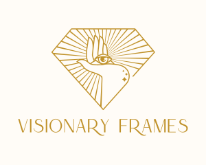 Gold Clairvoyant Eye logo design