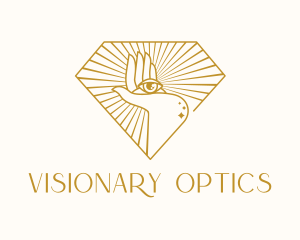 Gold Clairvoyant Eye logo design