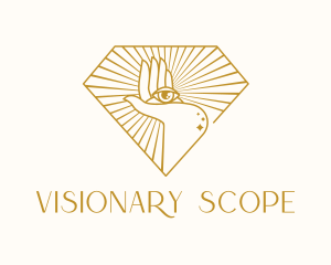 Gold Clairvoyant Eye logo design