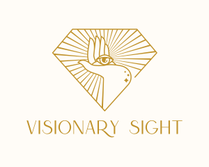 Gold Clairvoyant Eye logo design