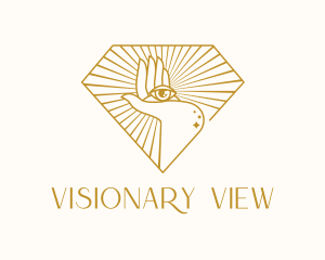 Gold Clairvoyant Eye logo design