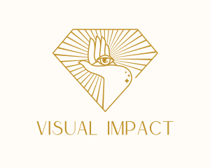 Gold Clairvoyant Eye logo design