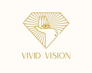 Gold Clairvoyant Eye logo design