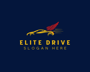 Race Car Wing Driving logo design