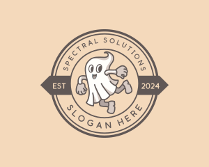 Ghost Halloween Costume logo design