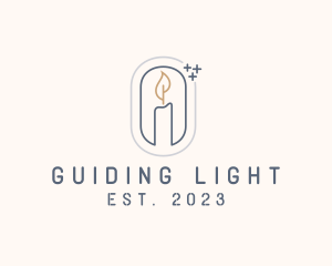 Bright Sparkle Candle logo design