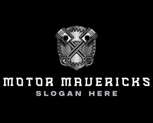 Piston Mechanic Gear logo design