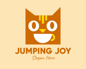 Happy Coffee Cat logo design