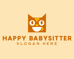 Happy Coffee Cat logo design