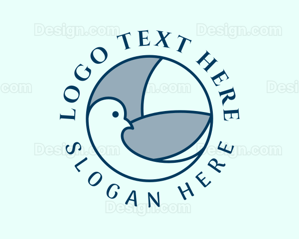 Spiritual Pigeon Bird Logo