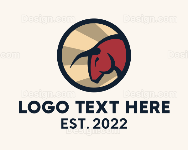 Wild Bullfighting Buffalo Logo