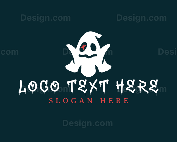 Halloween Spooky Ghost Logo