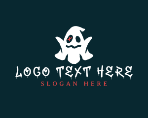 Halloween Spooky Ghost logo