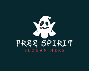 Halloween Spooky Ghost logo design