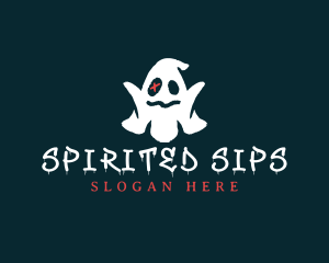 Halloween Spooky Ghost logo design