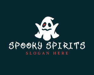 Halloween Spooky Ghost logo design