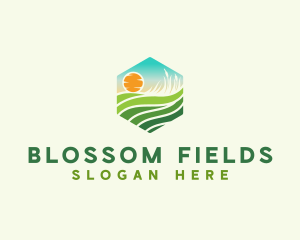 Lawn Grass Field logo design