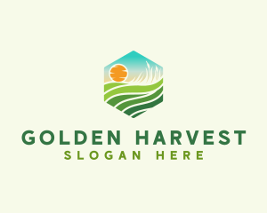 Lawn Grass Field logo design