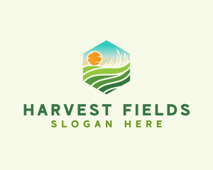 Lawn Grass Field logo design